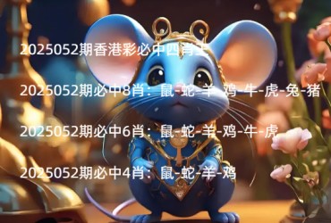 2025052期香港彩必中四肖王